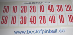 Atlas Roto Target Decals (Gottlieb)